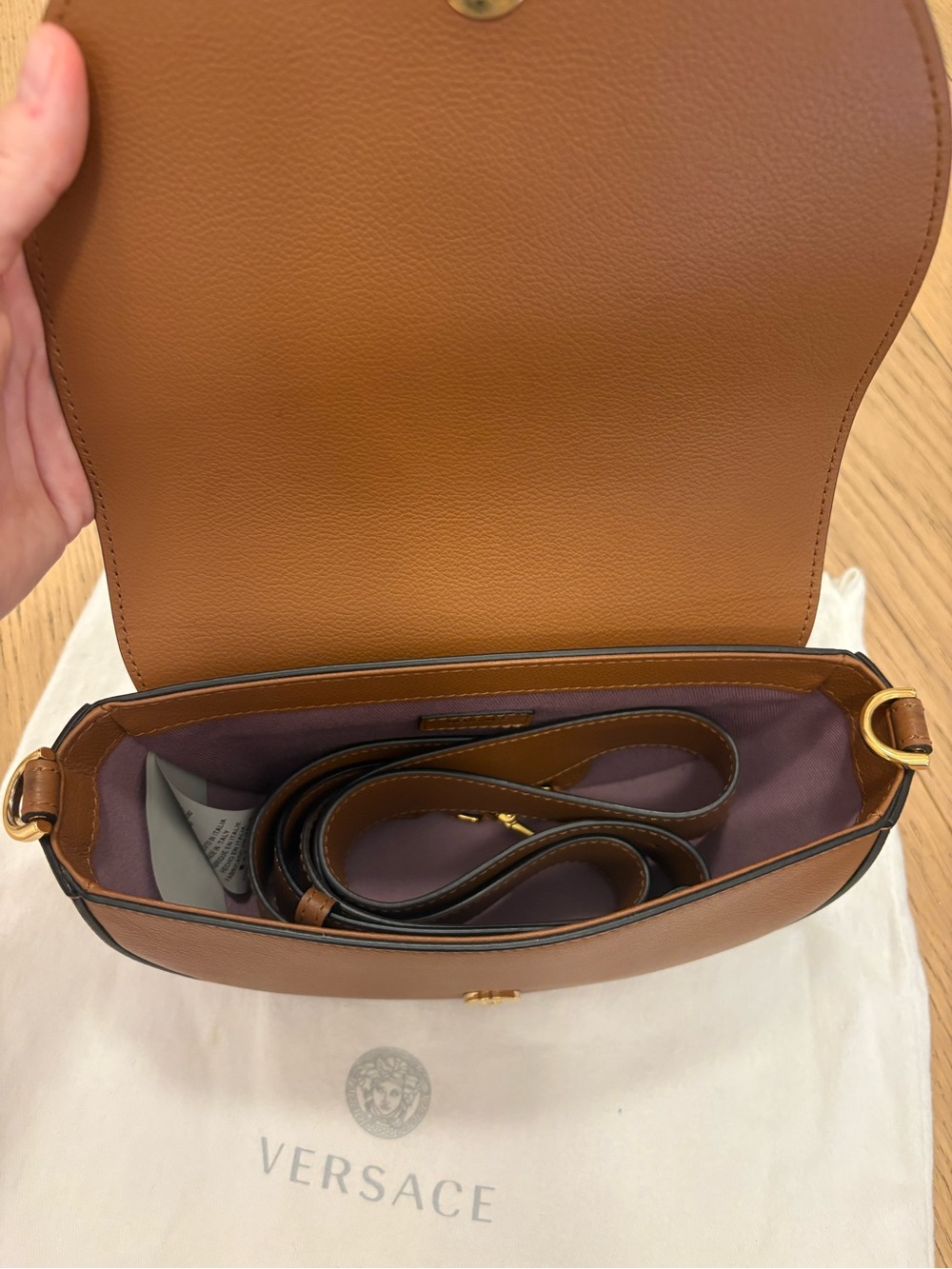 Versace Half Moon La Medusa Crossbody Bag - Picture 3 of 12